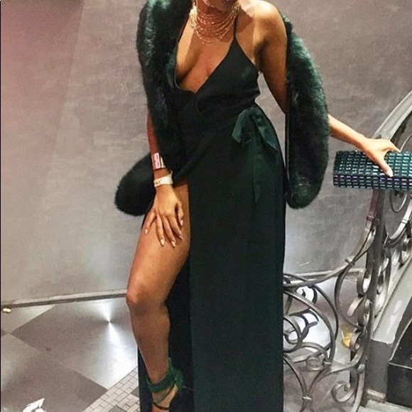 Green floor length dress - Picture 2 of 2